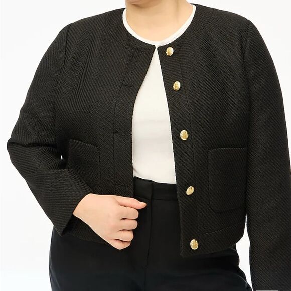 J. Crew Tweed lady jacket in Black size 12 - Picture 9 of 15